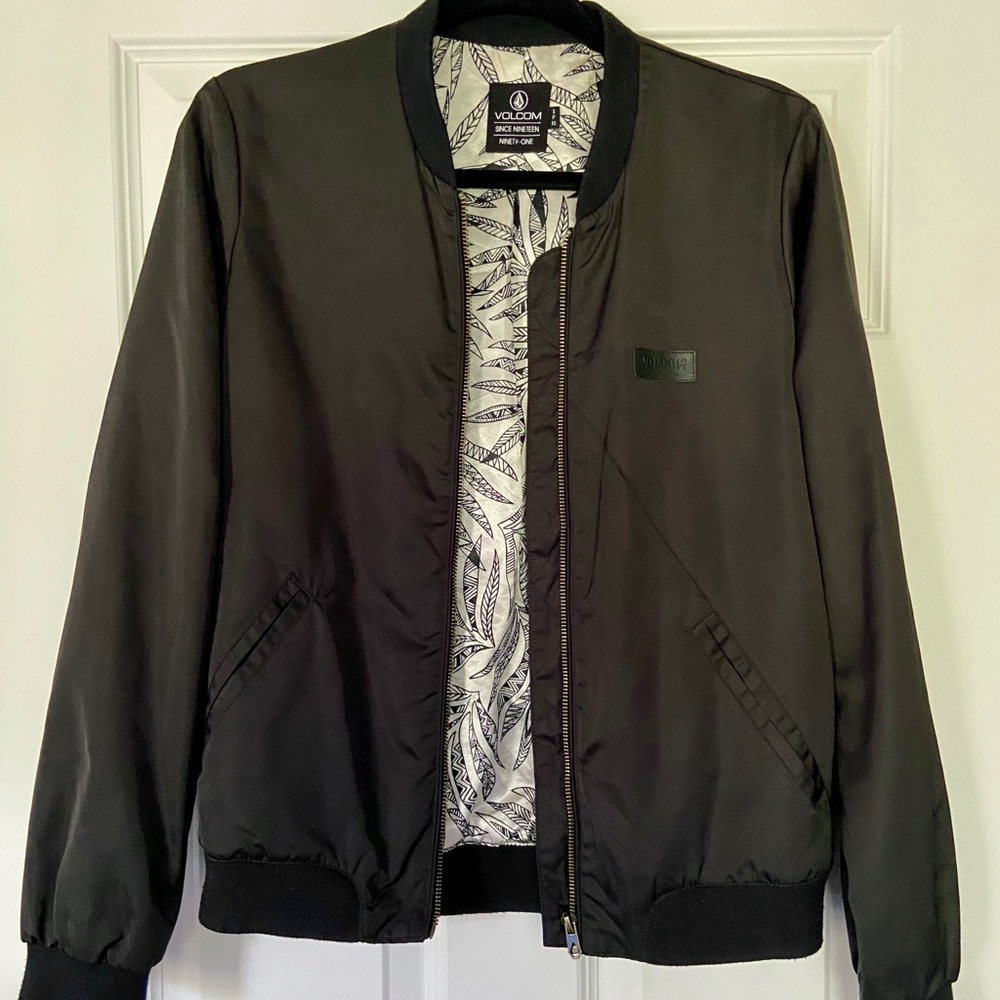 Volcom Black Bomber Jacket